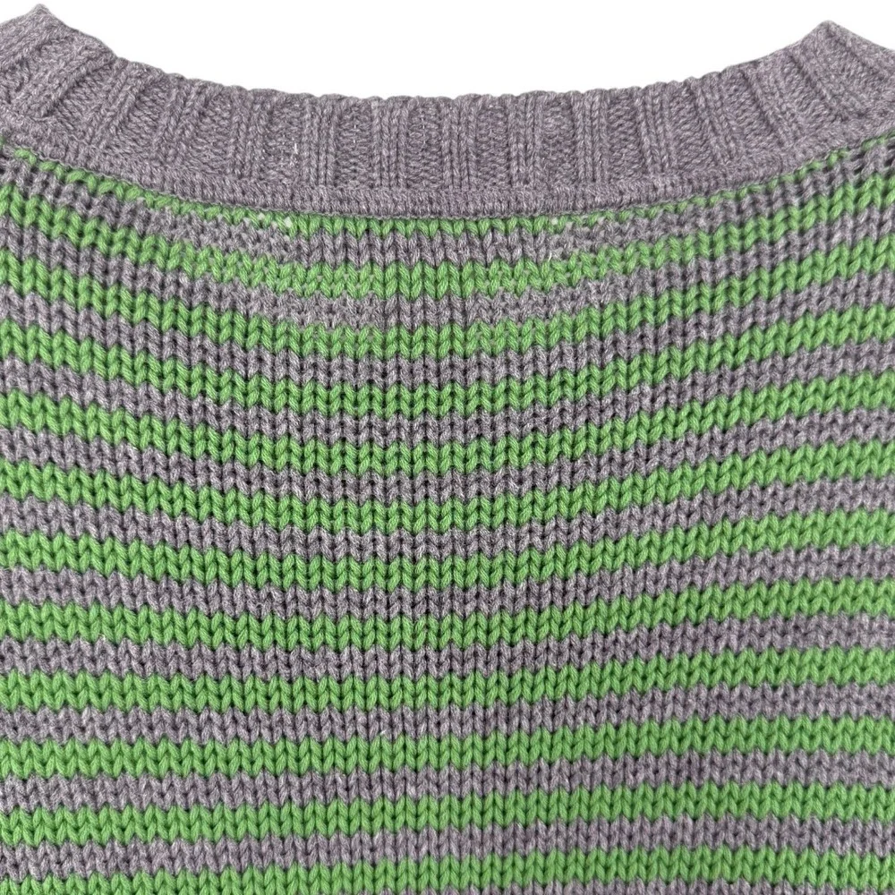 Eddie Bauer Mens Striped Long‎ Sleeve Crew Neck Cotton Sweater Size Medium Green - Picture 5 of 12